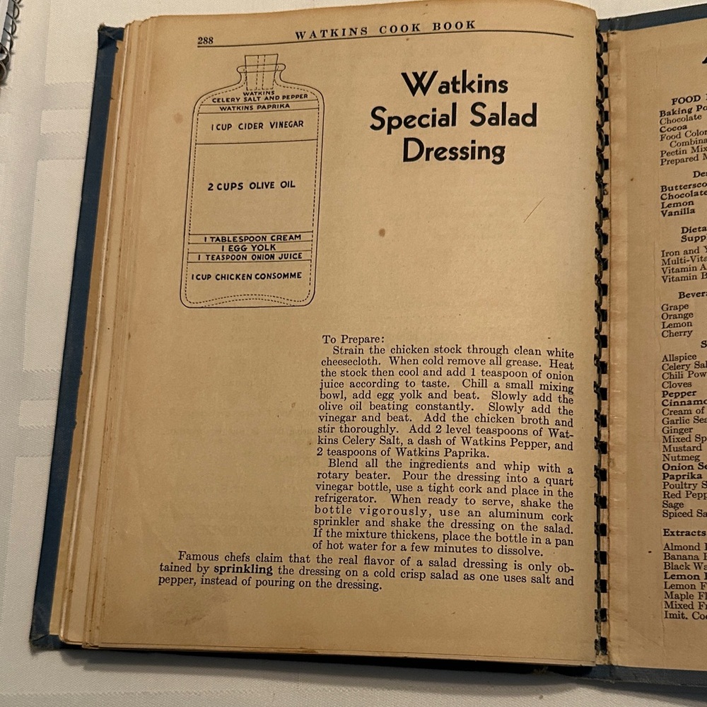 Vintage J. R. Watkins Blue Cook Book - Picture 9 of 11